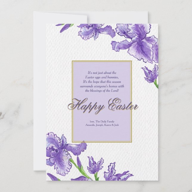 Cartão De Festividades Royal Easter Greeting Card (Frente)