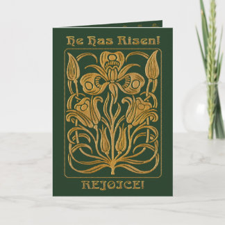 Cartão De Festividades Roycroft Páscoa Hunter Green (Personalizado)