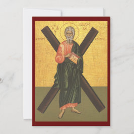 Cartão De Festividades Rua, Andrew, o ícone do Apóstolo.