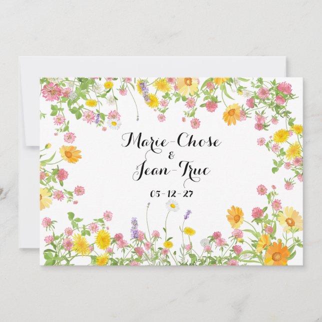 Cartão De Festividades Rua de flor russa Quebec Salvar data (Frente)