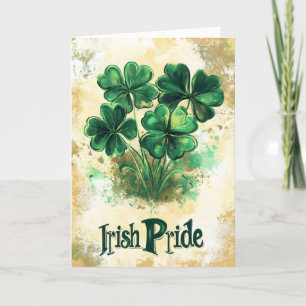 Cartão De Festividades Rua do Orgulho Irlandês de Capturas. Dia de Patric