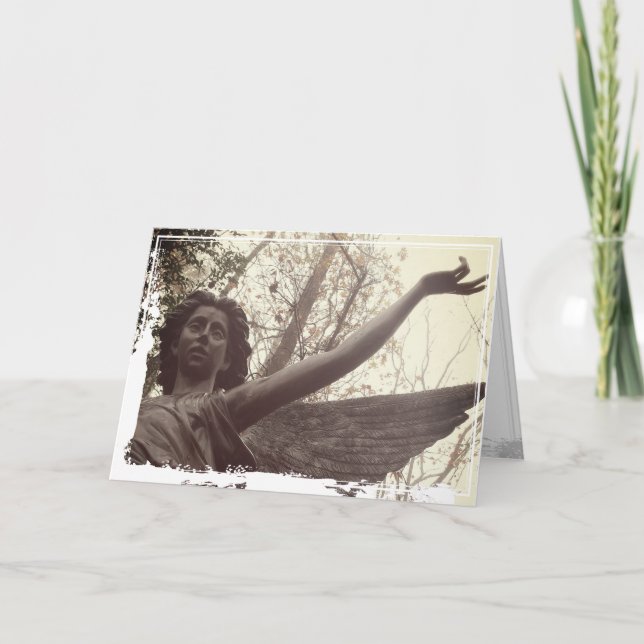 Cartão De Festividades Rua Jane Frances de Chantal Citando Angel Photo Ar (Frente)