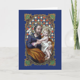 Cartão De Festividades Rua. Joseph e a Criança Cristo (D 02)