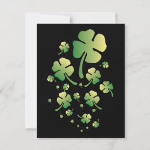 Cartão De Festividades Rua, Patricks Gradient Clover