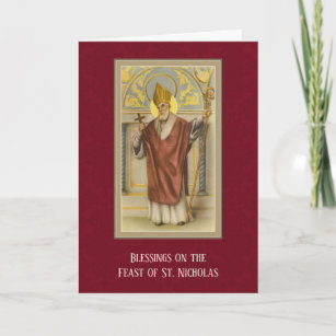 Cartão De Festividades Rua: Religião no Dia do Banquete Católico de Nicho