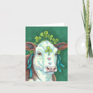Cartão De Festividades RUAS IRLANDESAS. HEIFER DO DIA DE PATRICK, Vazio D