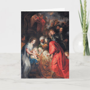 Cartão De Festividades Rubens Jesus Virgem Maria José Religioso
