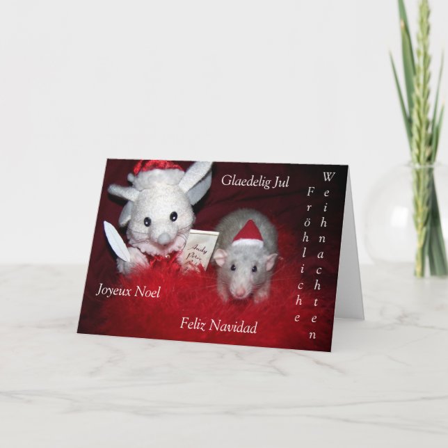 Cartão De Festividades Ruby's International Christmas Greeting Card (Frente)