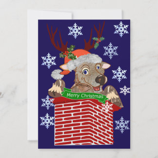 Cartão De Festividades Rudolf Christmas Greeting