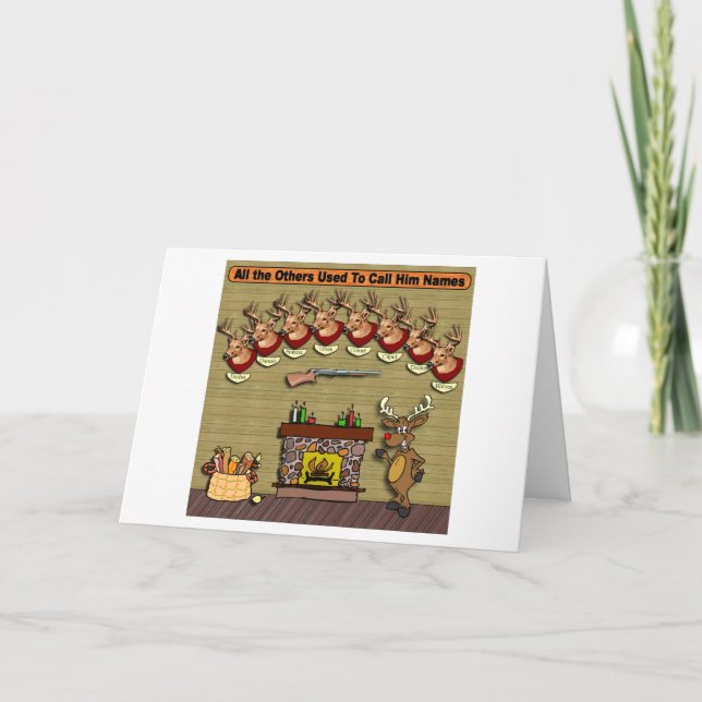 Cartão De Festividades Rudolph (Frente)