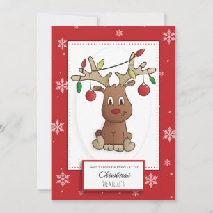 Cartão De Festividades Rudolph, a rena de nariz vermelho