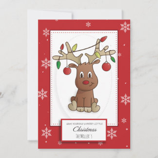 Cartão De Festividades Rudolph, a rena de nariz vermelho