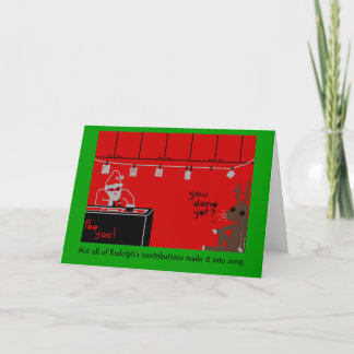 Cartão De Festividades Rudolph Dark Room