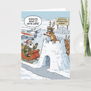 Cartão De Festividades Rudolph Passarela