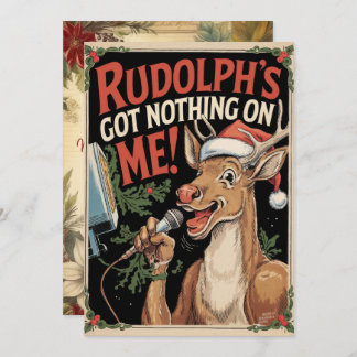 Cartão De Festividades Rudolph Personalizado Não Tem Vintagem Engraçada