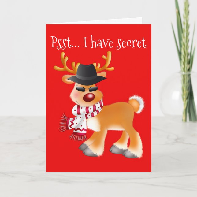 Cartão De Festividades Rudolph's Secret Dimensions: 5" x 7" Greeting Card (Frente)