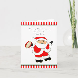 Cartão De Festividades Rugby engraçado