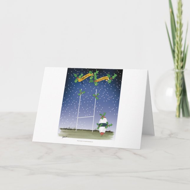 Cartão De Festividades rugby xmas (Frente)