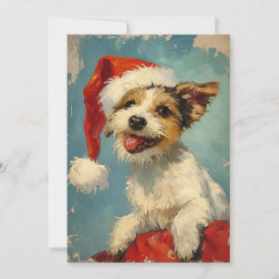 Cartão De Festividades Russel Terrier Christmas