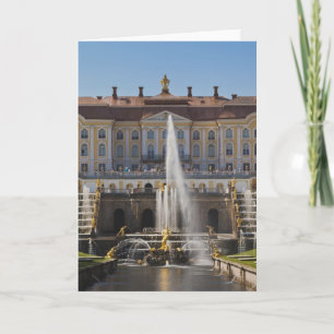 Cartão De Festividades Rússia, São Petersburgo, Peterhof, Grande Palácio