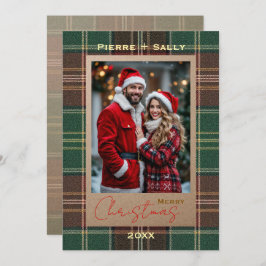 Cartão De Festividades Rustic Autumn Plaid