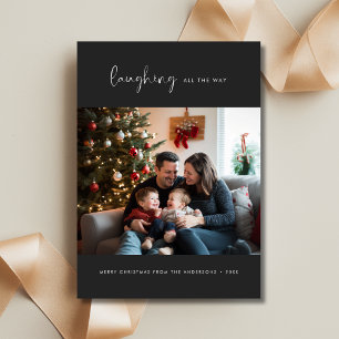 Cartão De Festividades Rustic Boho Rindo Até O Natal