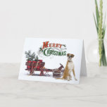 Cartão De Festividades Rustic Boxer Christmas<br><div class="desc">Este cartão de natal estilo rústico adorável é perfeito para qualquer amante Boxer.</div>