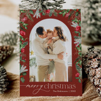 Rustic Burgundy Red 1 Photo Arch Feliz Natal