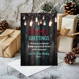 Cartão De Festividades Rustic Country Christmas light