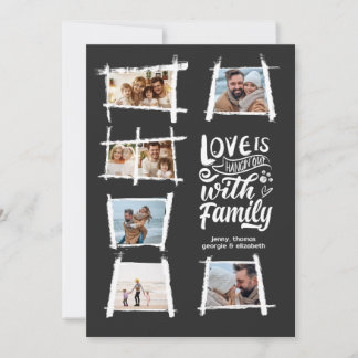 Cartão De Festividades Rustic Frames White/Blk Love is Hangin' ID1015