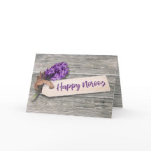 Rustic Happy Norooz Hyacinth - Greeting Card
