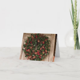 Cartão De Festividades Rustic Holiday Welcome