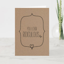 Cartão De Festividades Rustic Kraft Paper Funny Humor Valentines Day