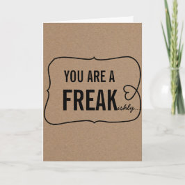 Cartão De Festividades Rustic Kraft Paper Funny Valentines Day