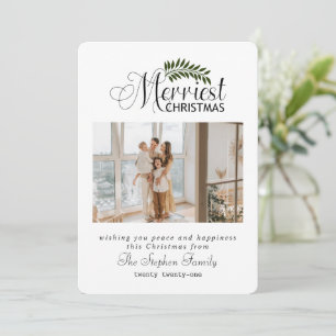 Cartão De Festividades Rustic Modern Minimize Deixa a Photo Hol de Natal