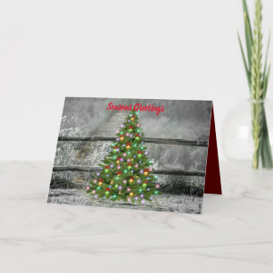 Cartão De Festividades Rustic Ranch Christmas