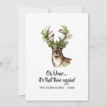 Cartão De Festividades Rustic Reindeer Christmas Family Photo Collage<br><div class="desc">Christmas greetings card featuring a reindeer,  bullfinches,  holly and pine customizable to your event specifics. Square instagram photos are ideal.</div>