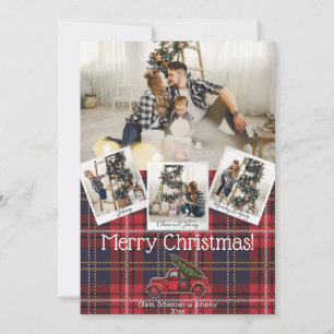 Cartão De Festividades Rustic Woodland Holiday Modern 5 Foto Natal