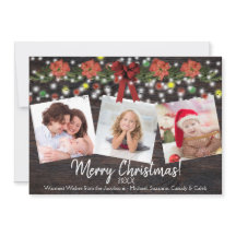 Rústico Barn Wood & Lights 3 Foto Natal