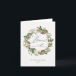 Cartão De Festividades Ruston Cotton Pine Cone Merriest Fera de Natal<br><div class="desc">Se precisar de mais alguma personalização, por favor, sinta-se à vontade para me enviar uma mensagem em yellowfebstudio@gmail.com.</div>