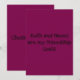 Cartão De Festividades Ruth and Naomi Chosen Family