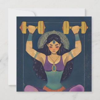 Cartão De Festividades Sacred Strength Goddess Encouragement Card