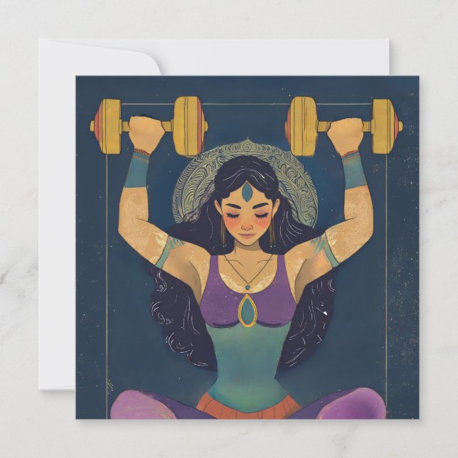Cartão De Festividades Sacred Strength Goddess Encouragement Card (Frente)