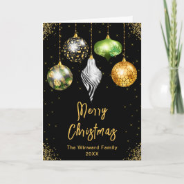 Cartão De Festividades Safari Print Ornaments Merry Christmas