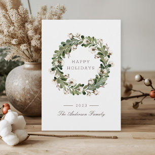 Cartão De Festividades Sage Buffalo - Cheque de Natal - Wreath