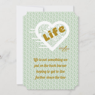 Cartão De Festividades Sage Life Note Card by Adiela Akoo