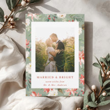 Sage Natal Floral Casada e Radiante Recém-Casada