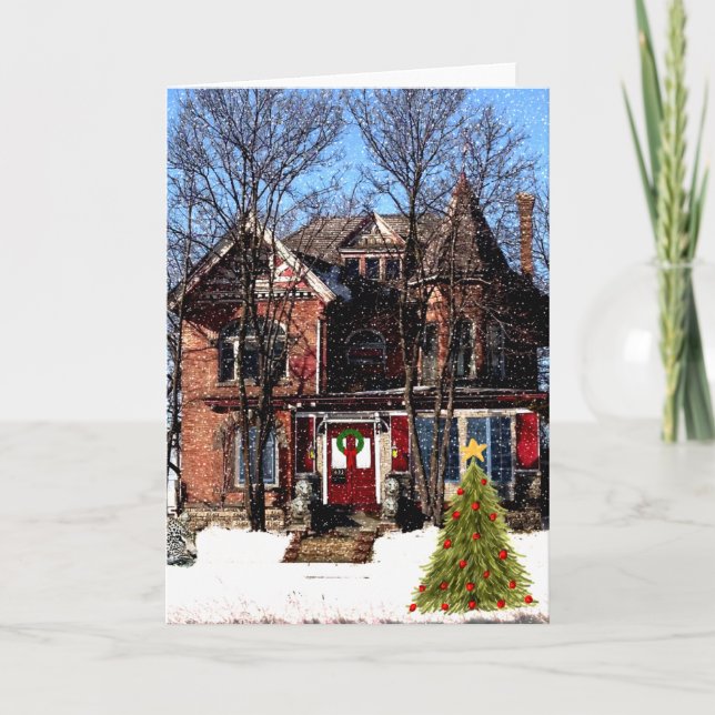 Cartão De Festividades Saginaw Christmas Card (Frente)