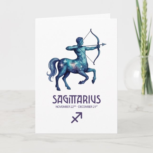 Cartão De Festividades Sagittarius Birthday Card (Frente)