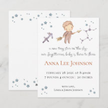 Sagittarius Zodiac Birth Announcement